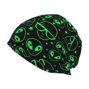 3470 Alien Green Beanie Baggy Hat Slouchy Skull Beanie Cap